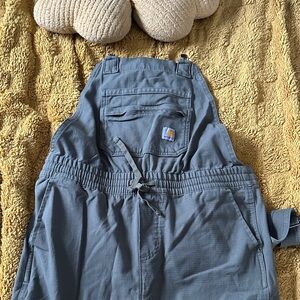Carhartt stretch overalls in green small tall